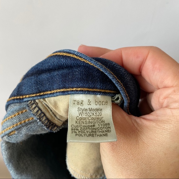 Rag & Bone Custom Knee Rip Skinny Jeans - Picture 7 of 7